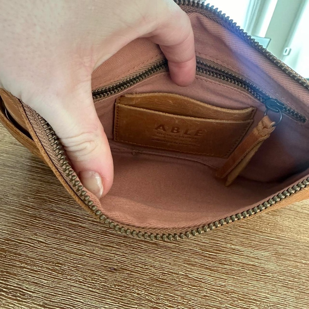 Able Tan Mini Bag with Leather Wrist Strap - Picture 3 of 4
